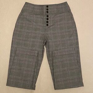 Joie Plaid High-Waisted pants
